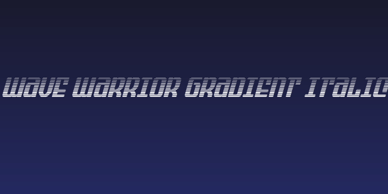 Wave Warrior Gradient Italic Social Header