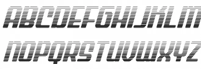 Wave Warrior Gradient Italic Fonte MINÚSCULAS