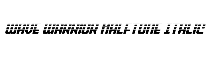 Wave Warrior Halftone Italic  Fuentes Gratis Descargar
