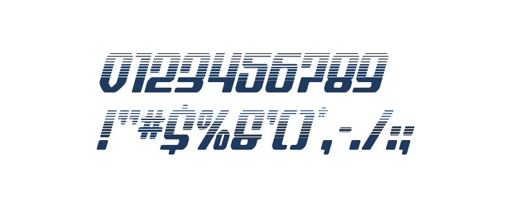Wave Warrior Halftone Italic Other Characters