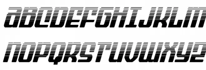 Wave Warrior Halftone Italic Caratteri MAIUSCOLE