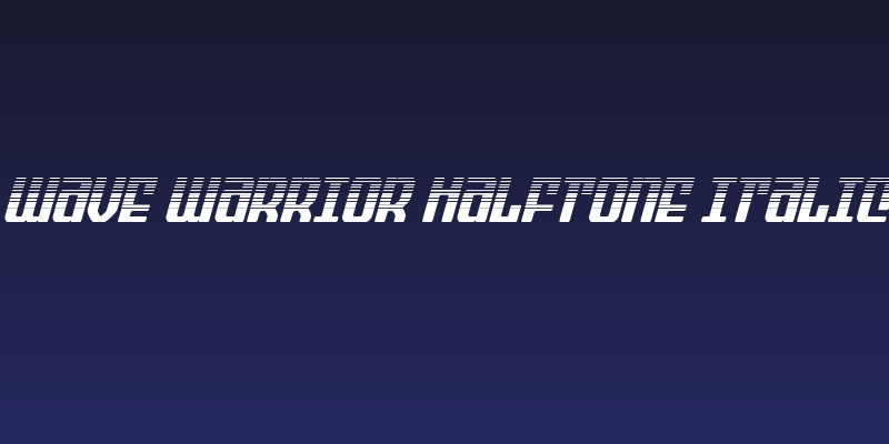 Wave Warrior Halftone Italic Social Header