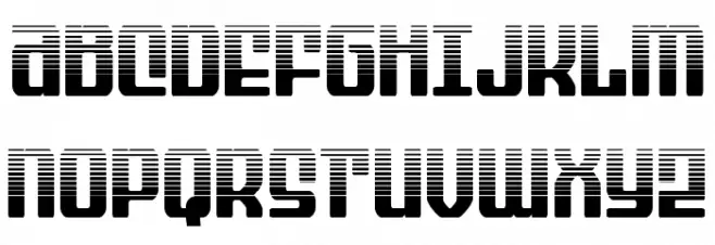 Wave Warrior Halftone Шрифта ВЕРХНИЙ