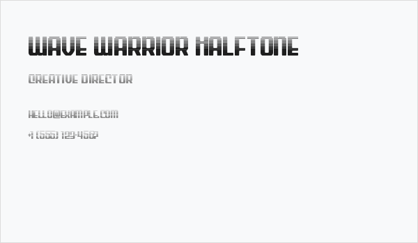 Wave Warrior Halftone Business Card