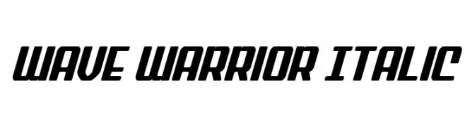 Wave Warrior Italic  Free Fonts Download