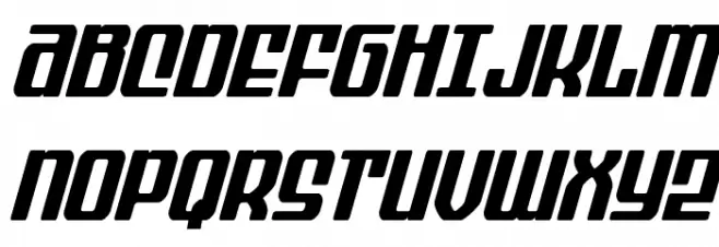 Wave Warrior Italic フォント 大文字