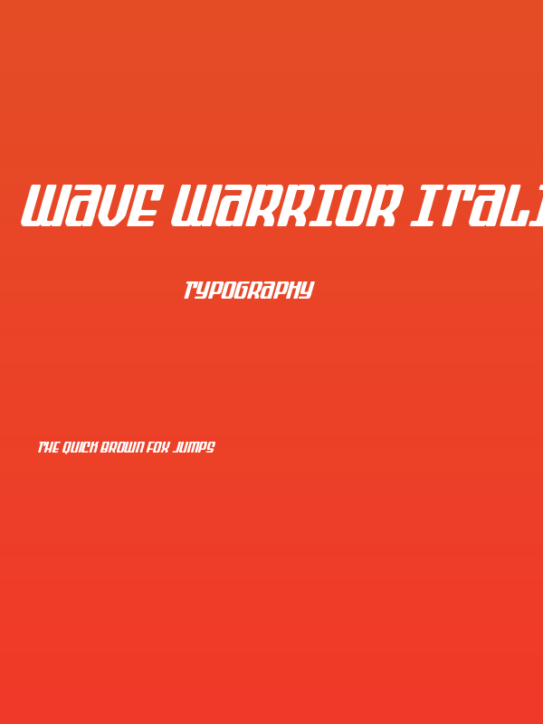 Wave Warrior Italic Poster