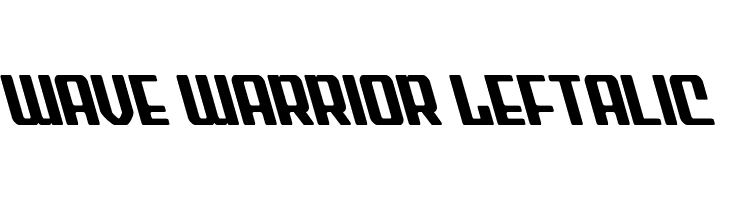 Wave Warrior Leftalic  नि: शुल्क फ़ॉन्ट्स डाउनलोड