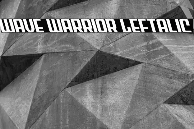 Wave Warrior Leftalic Font examples