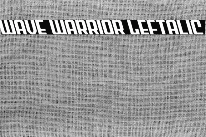 Wave Warrior Leftalic Font examples