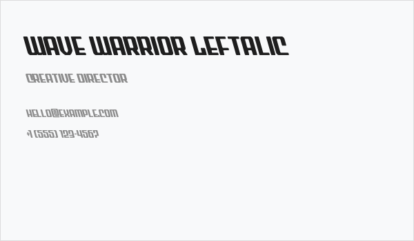 Wave Warrior Leftalic Business Card