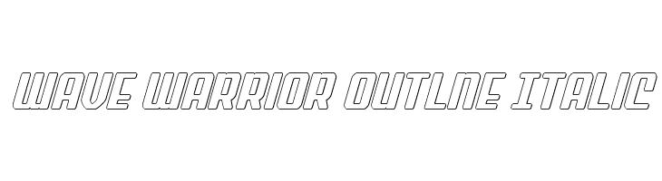 Wave Warrior Outlne Italic  Free Fonts Download