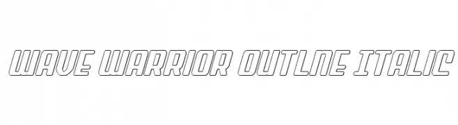 Wave Warrior Outlne Italic  Free Fonts Download