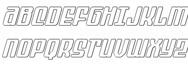 Wave Warrior Outlne Italic Polices MAJUSCULES