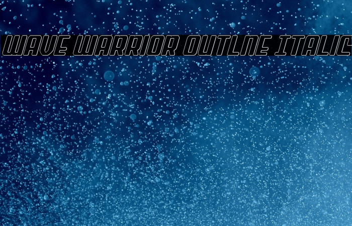 Wave Warrior Outlne Italic Example 3