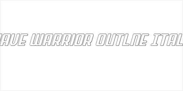 Wave Warrior Outlne Italic Logo
