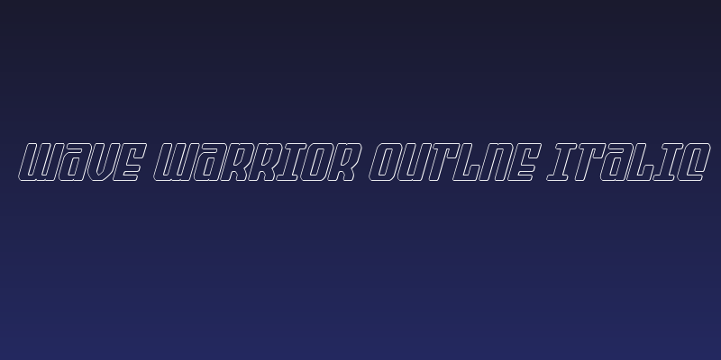 Wave Warrior Outlne Italic Social Header