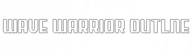 Wave Warrior Outlne  フリーフォントのダウンロード