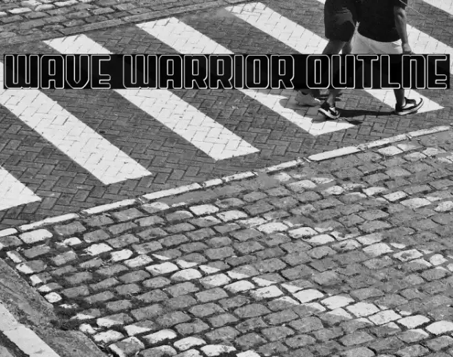 Wave Warrior Outlne Font examples
