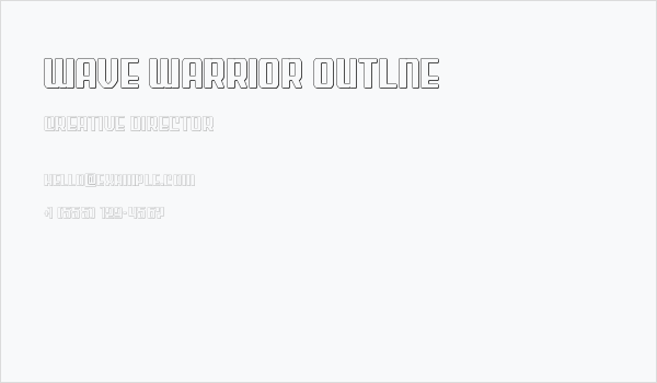Wave Warrior Outlne Business Card