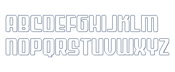 Wave Warrior Outlne Lowercase