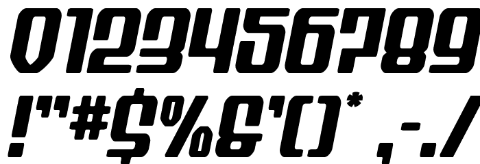Wave Warrior Semi-Italic Font OTHER CHARS