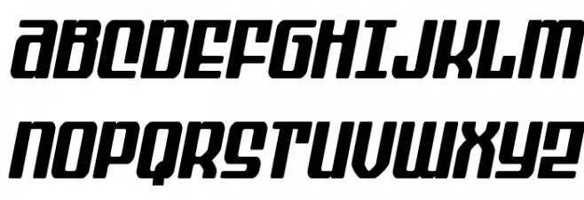 Wave Warrior Semi-Italic 字体 大写