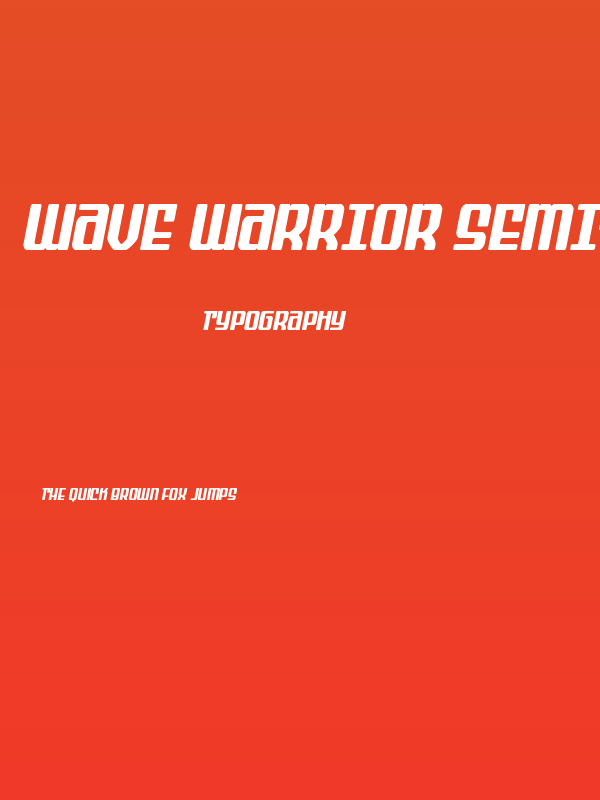 Wave Warrior Semi-Italic Poster