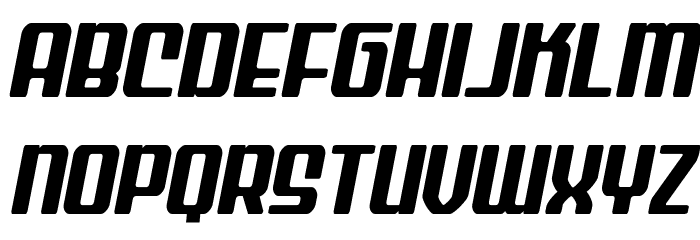 Wave Warrior Semi-Italic Font LOWERCASE