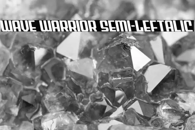 Wave Warrior Semi-Leftalic Font examples