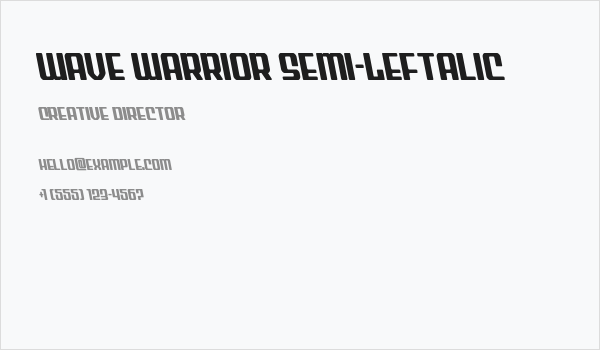 Wave Warrior Semi-Leftalic Business Card