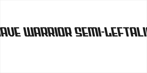 Wave Warrior Semi-Leftalic Logo