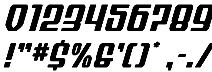 Wave Warrior Spaced Italic Font OTHER CHARS