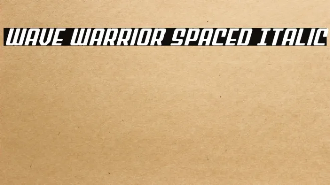Wave Warrior Spaced Italic Example 2