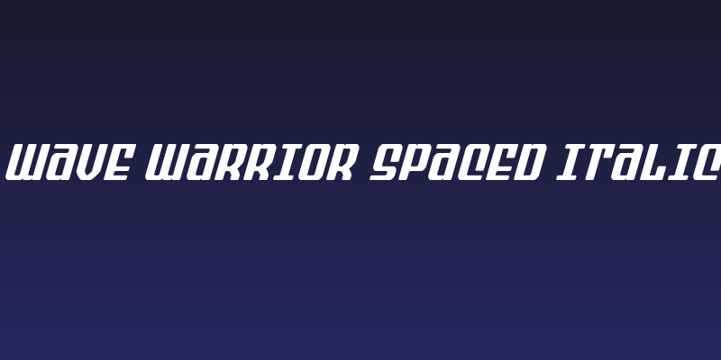 Wave Warrior Spaced Italic Social Header