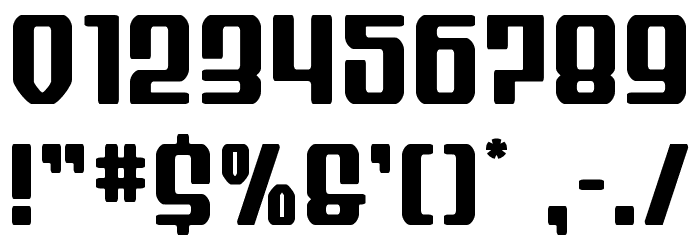 Wave Warrior Spaced Font OTHER CHARS