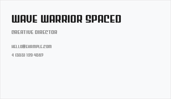 Wave Warrior Spaced Business Card