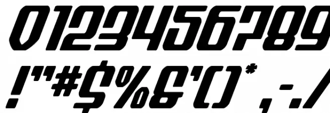 Wave Warrior Super-Italic Font OTHER CHARS