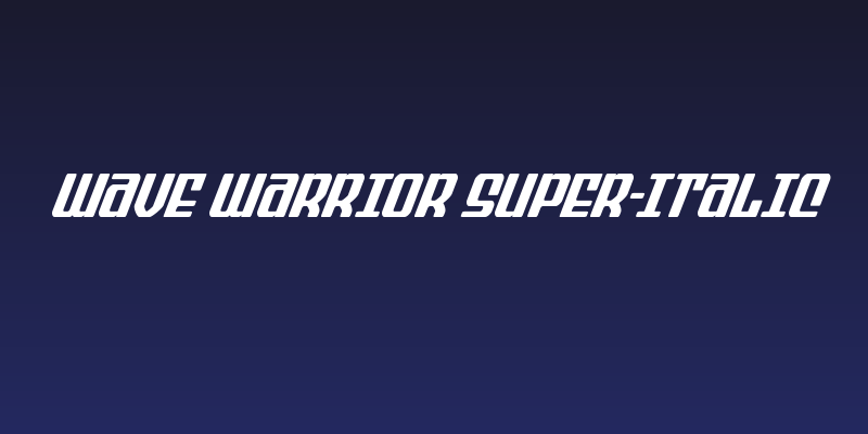 Wave Warrior Super-Italic Social Header
