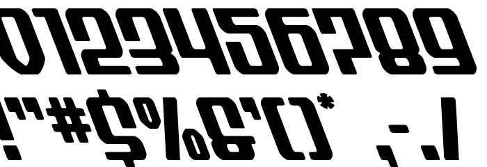 Wave Warrior Super-Leftalic Font OTHER CHARS