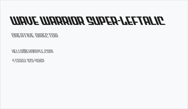 Wave Warrior Super-Leftalic Business Card
