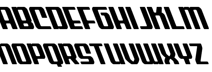 Wave Warrior Super-Leftalic Font LOWERCASE