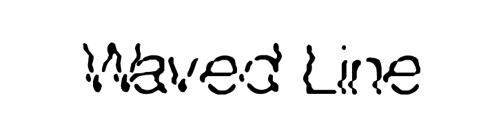 Waved Line Font