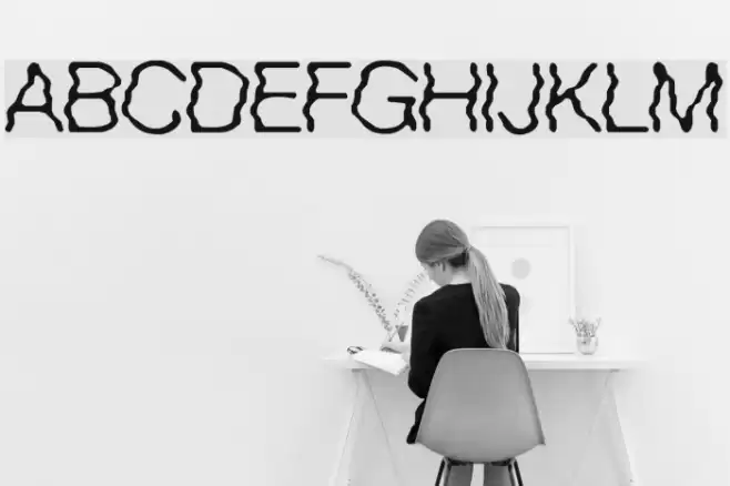 Waved Line Font examples