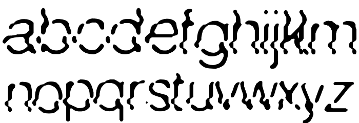 Waved Line Font LOWERCASE