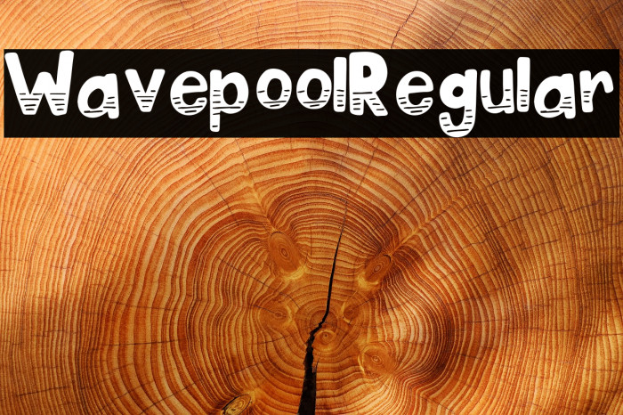Wavepool Regular Font examples