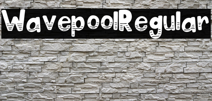 Wavepool Regular Font examples