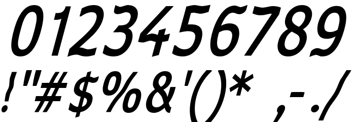 Waverley Bold Italic Font OTHER CHARS