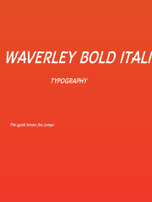 Waverley Bold Italic Poster