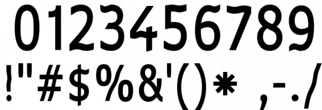 Waverley Bold Font OTHER CHARS